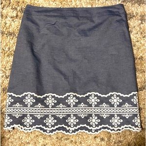 Talbots Embroidered Skirt